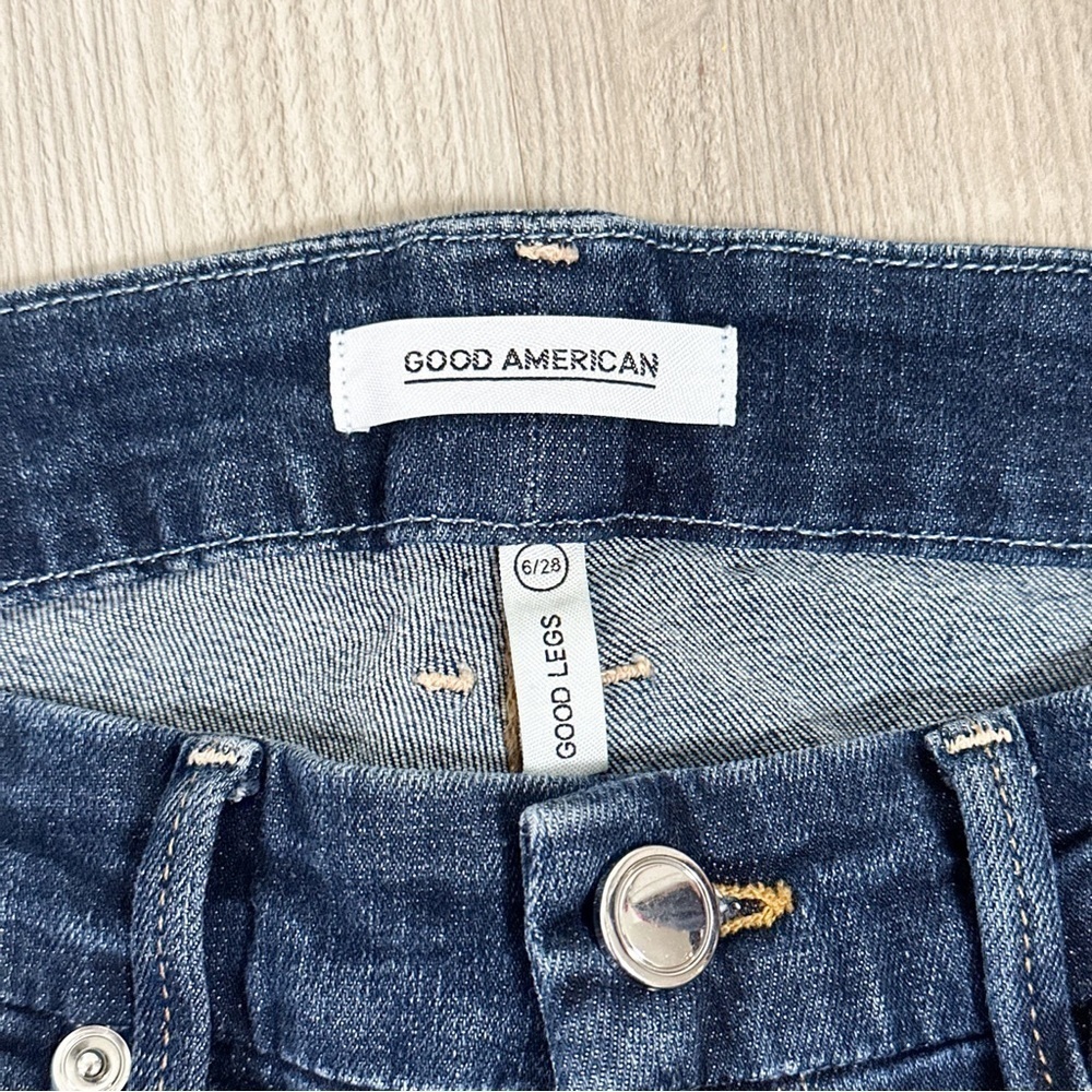Good american good legs raw edges stretch jeans - Picture 6 of 9